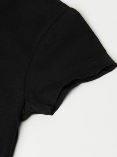 Max Girls Printed T-Shirt (Black_8-9 Y)