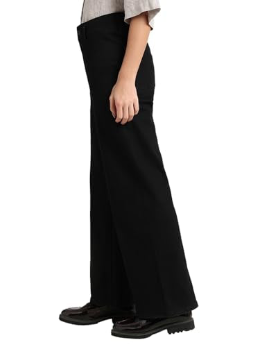 VERO MODA Womens Wide Leg Jeans Jet Black