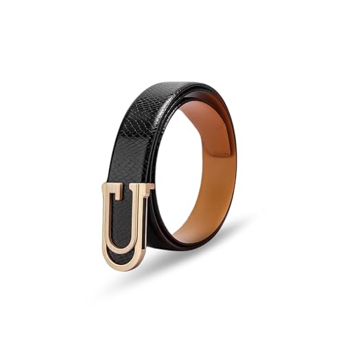 GIL Genuine Leather Black Belt for Men Perfect for Formal and Casual Wear with Adjustable Waistband Buckle, Snake-Print Classic Design Ideal for Jeans, Gifting, Office, Party or Daily Use(Size-40)