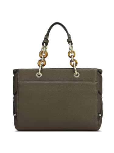 Da Milano Genuine Leather Brown Satchel (Small) (01393)