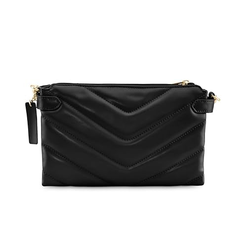 Fastrack Quilted Sling Bag for Women, Girls and Ladies with Unique Chain Strap