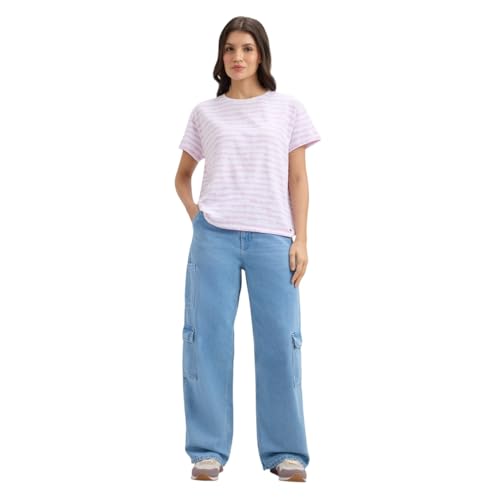 Pepe Jeans Women's Loose Fit T-Shirt (PL506145_Aubergine Purple