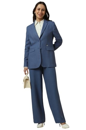 Allen Solly Women's Blazer (AHBZARGHS01295_Blue