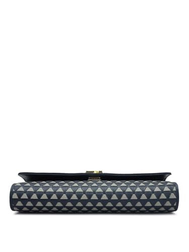Da Milano Genuine Leather Blue Clutch (Small)