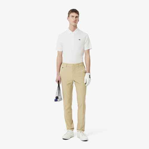 Lacoste Men's Solid Regular Fit Polos (DH8915001_White
