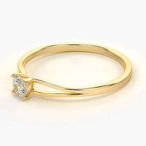 VALANOVA Hallmarked 18K Gold & Certified Lab Grown Diamond 0.17cts | Ring For Women's/Girls | Stylish & Elegant | VGR0357 | Ring Size: 13