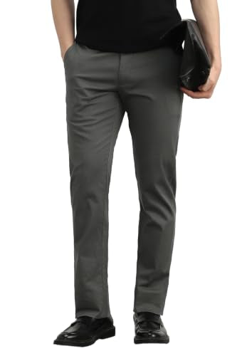 Men Grey Solid Casual Trousers