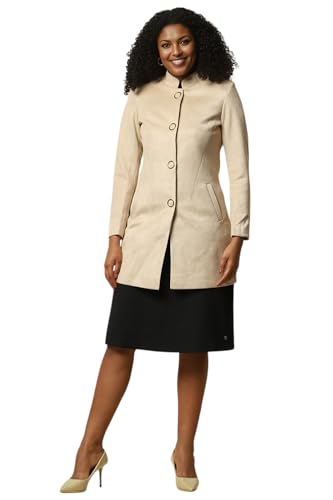 Women Beige Solid Formal Jacket