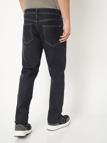 Max Men Washed Regular Fit Jeans (Black_30)