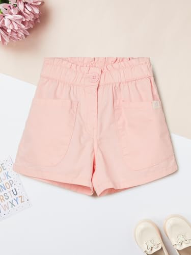 Max Girls Solid Shorts (Pink_3-4 Y)