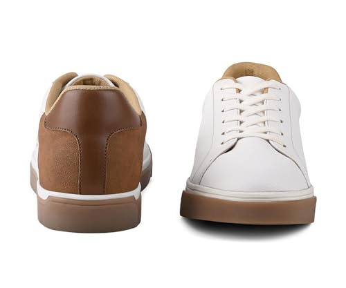 LOUIS STITCH Canadian White & Tan Sneaker for Men | Comfortable Lace-Up Sneaker | LSP-SNK-AVI003-WHTN | UK-11