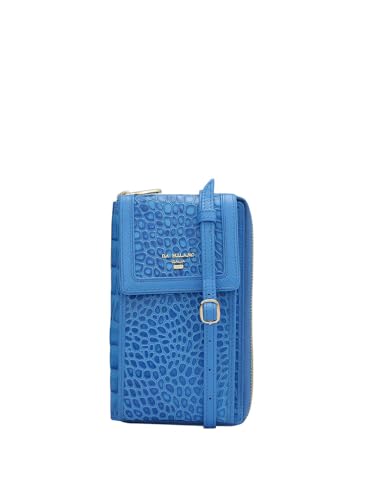Da Milano Genuine Leather Blue Unisex Crossbody (10008D)