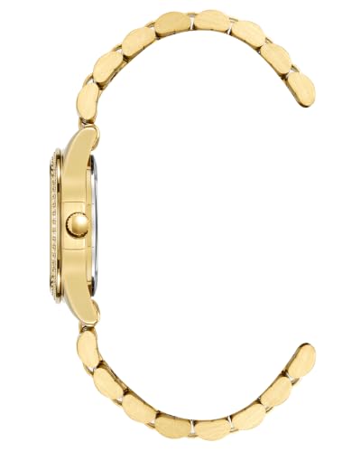 Anne Klein Women's Analog Watch with Green Malachite Dial, Gold-Tone | Crystal Bezel