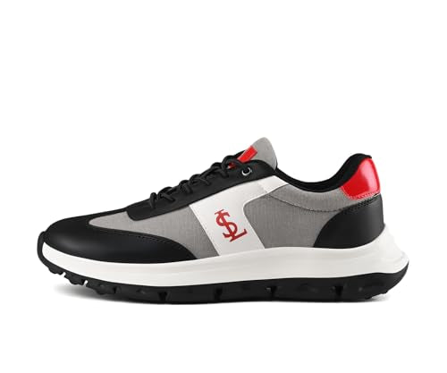 LOUIS STITCH Men’s Crimson Red Lightweight Sport Shoes | Elastic Laces Sneaker and Casual Wear | Perfect for Casual, Gym & Travel Wear | LS-AT-MP | UK-11
