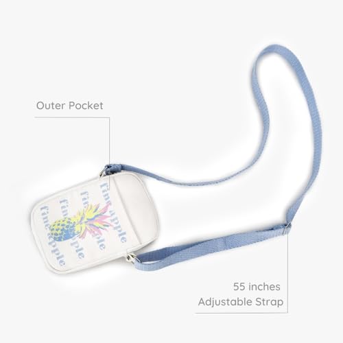 Eco Right Mobile Sling Bag For Women & Men, Small Sling Bag For Women, Phone Bag With Adjustable Cotton Strap, White