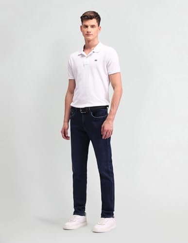 Arrow New York Men's Fitted Jeans (ANAIJN2667_Indigo