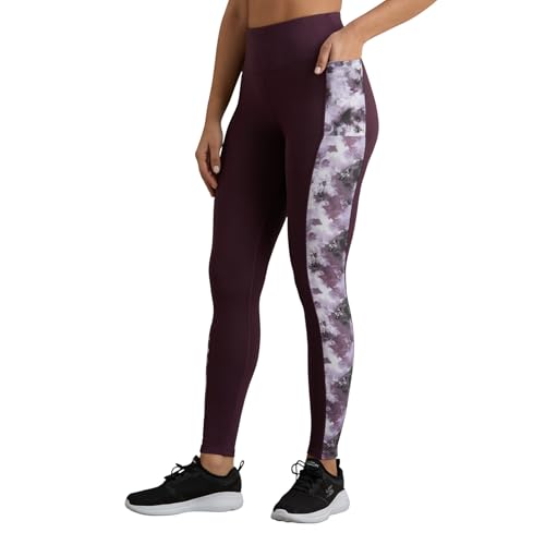 Skechers Women Printed Panel DEEP Purple Leggings