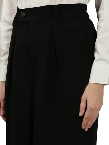 VERO MODA Women's Flared High Rise Black Pants