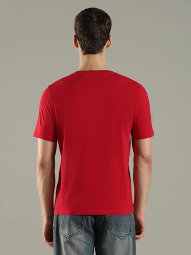 Logo Regular Fit Cotton T-Shirt Red