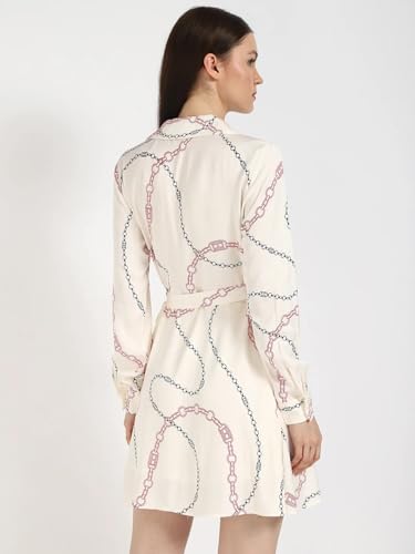 Viscose Spread Collar Wrap Dress