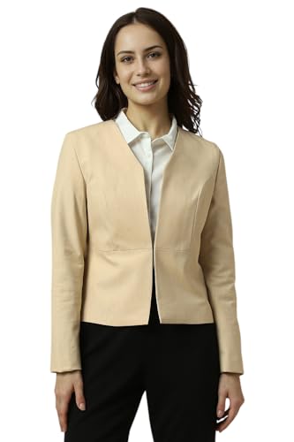 Women Beige Regular Fit Blazer