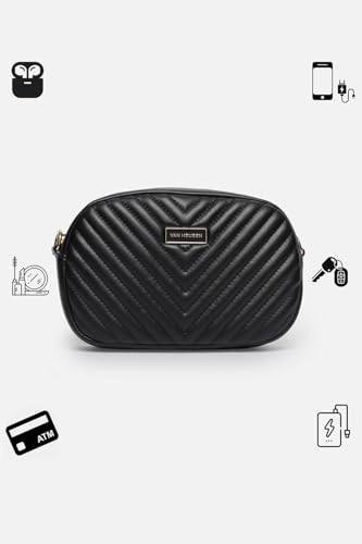 Van Heusen Womens Solid black Sling Bag