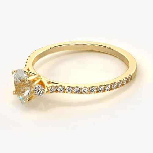 VALANOVA Hallmarked 14K Gold & Certified Lab Grown Diamond 0.56cts | Ring For Women's/Girls | Stylish & Elegant | VGR0462S | Ring Size: 8