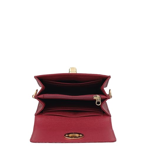 Da Milano Leather Sling Wallet for Women - Purple (10281A)