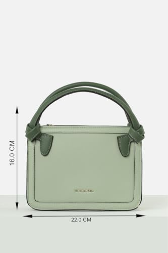 Van Heusen Women's Satchel Bag |Pastel Shade|Mint| Crossbody Detachable Strap