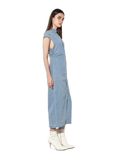 ONLY Women's Solid Bodycon Blue Dress