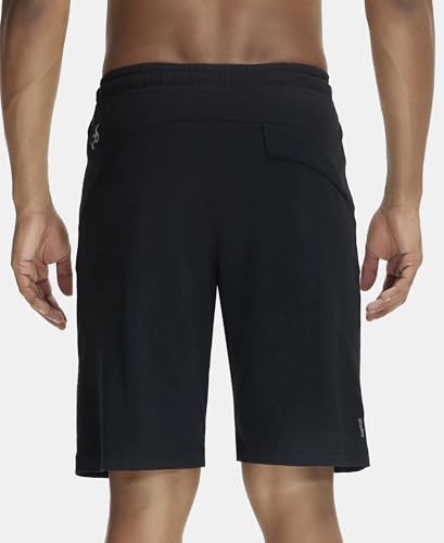 Jockey Men's Cotton Shorts (SP26-0103-BLACK Black L)