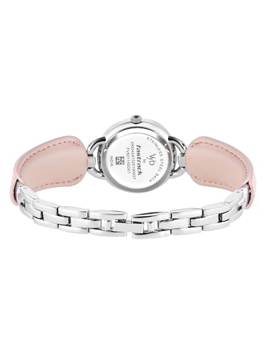 Fastrack Vyb Muse with Quartz Analog Pink Dial Steel PU Leather & Alloy Strap Watch for Girls - FV60114SD01W