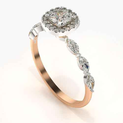 VALANOVA Hallmarked 14K Gold & Certified Lab Grown Diamond 0.93cts | Ring For Women's/Girls | Stylish & Elegant | VGR0464U | Ring Size: 9