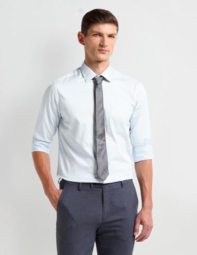 ARROW Men's Regular Fit Shirt (ARAEOSH1715_LT. Blue