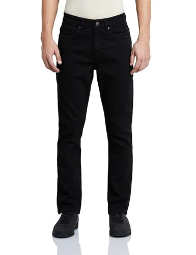 Symbol Premium Men's Cotton Stretch Jeans (Regular Fit)_SP-S25-M-DNM-103_Black_38