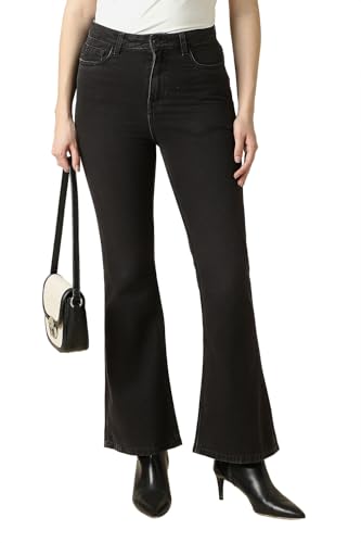 Women Black Mid Wash Jeans