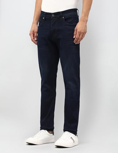 U.S. Polo Assn. Denim Co. Men's Brandon Slim Tapered Fit Blue Jeans (UDJEN1860_Blue_36)