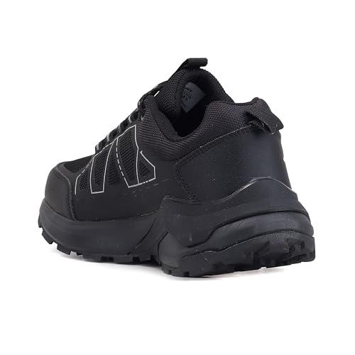 Red Chief Men’s Sport Hiker Lace-Up Shoes | Low Ankle | Synthetic Polyester Air Mesh | Durable Synthetic Outsole | Black (H20045)