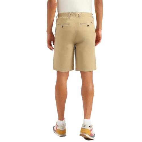 United Colors of Benetton Solid Slim Fit Chinos Shorts (Size: 32)-25P4CTWB1003I902 Khaki