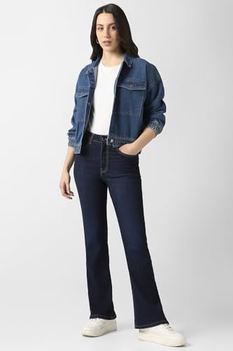 Women Navy Dark Wash Jeans