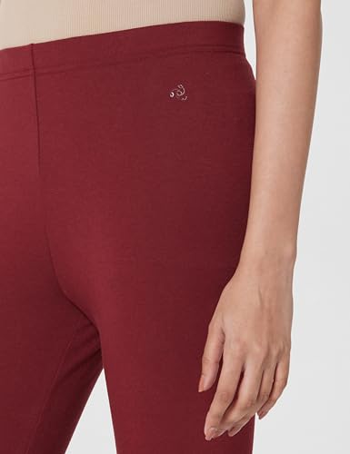 Jockey AW87 Women's Super Combed Cotton Elastane Stretch Leggings with Ultrasoft Waistband_Cabernet_L