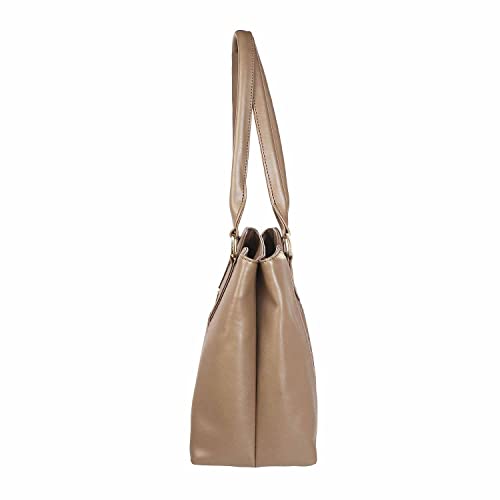 Mochi Brown Faux Leather Premium Zipper Casual Shoulder Bag For Women (66-7241)