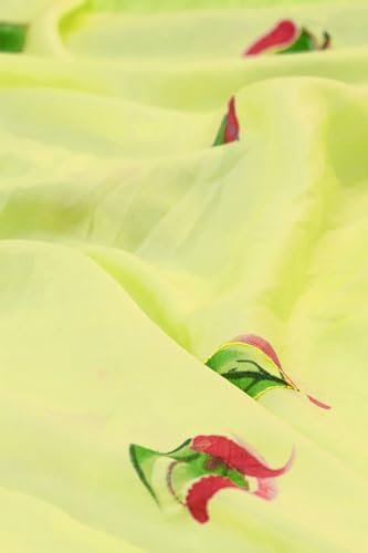 Taneira Women Light Green Silk Bengal Hand Paint Embroidery Saree with Unstitched Blouse (SAIH01AD4870 - Light Green)