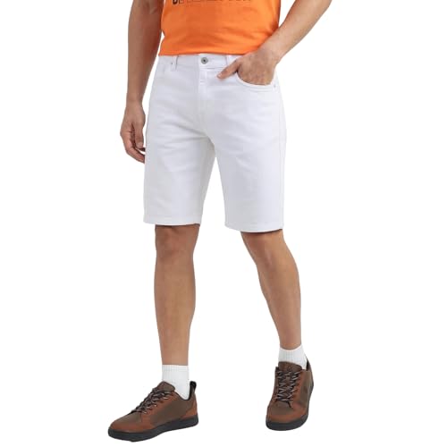 United Colors of Benetton Solid Comfort Fit Denim Shorts (Size : 32) - 26P4REST1283I901