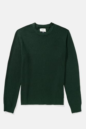 American Eagle Men Green Waffle Crew Neck Sweater