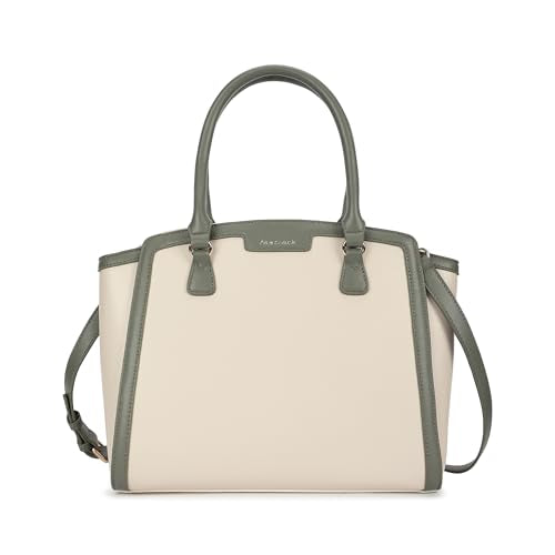 Fastrack White Core Satchel | Women’s Faux-Leather Handbag in Black | 2 Compartments, Zipper Pockets, External Pocket & Detachable Strap | Gold Hardware