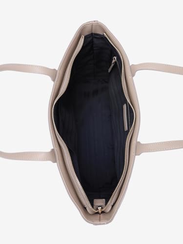 Tommy Hilfiger Solid Beige Pu Tote Bag