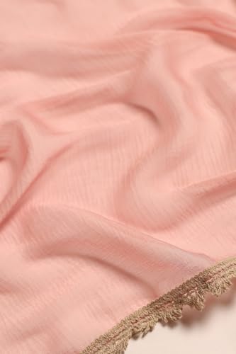 Soch Womens Blush Pink Roman Silk Botanical Salwar Suit With Sequins