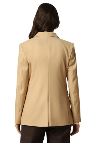 Allen Solly Women's Blazer (AHBZERGPZ50905_Beige