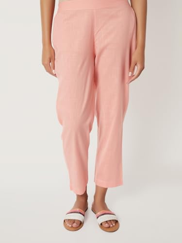 Max Women Embroidered Straight Kurta Set (Pink_L)